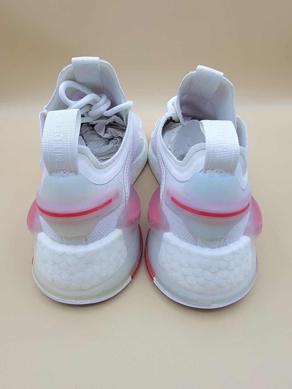 Adidas Originals NMD V3 Youth Kid's Shoes Size 4Y White Red Blue Low-Top Sneaker - Picture 5 of 9
